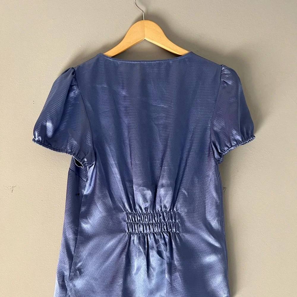 Satin Cascade Ruffle Top - Picture 2 of 4